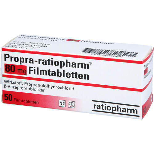 Propra-rartiopharm 80mg Filmtabletten, 50 Stk., ratiopharm GmbH