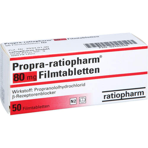 Propra-rartiopharm 80mg Filmtabletten, 50 Stk., ratiopharm GmbH