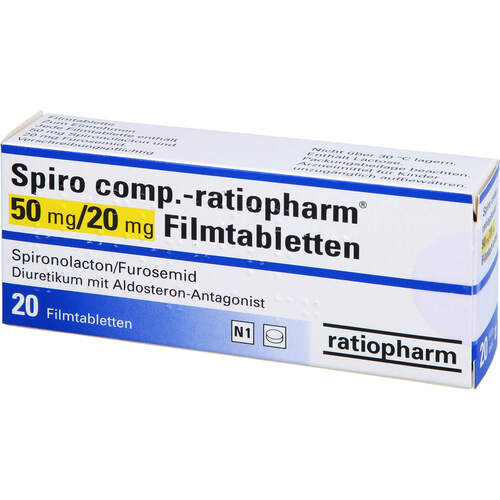 Spiro comp.-ratiopharm 50mg/20mg Tabletten, 20 ST, ratiopharm GmbH