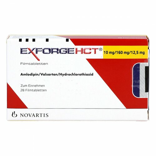 Exforge HCT 10mg/160mg/12.5mg Filmtabletten, 28 ST, Emra-Med Arzneimittel GmbH