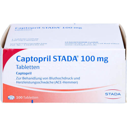 Captopril STADA 100mg Tabletten, 100 ST, STADAPHARM GmbH