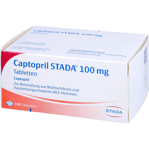 Captopril STADA 100mg Tabletten, 100 ST, STADAPHARM GmbH