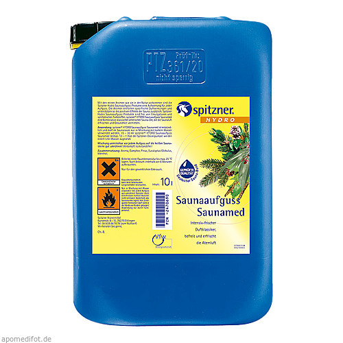 Spitzner Saunaaufguss Saunamed Hydro, 10000 ML, W. Spitzner Arzneimittelfabrik GmbH Spitzner Saunaaufguss Saunamed Hydro, 10000 ML, W. Spitzner Arzneimittelfabrik GmbH