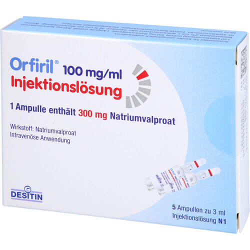 Orfiril 100mg/ml Injektionslösung, 5X3 ML, Desitin Arzneimittel GmbH