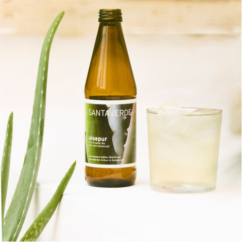 Aloe Vera Saft 100% reiner KbA Saft, 330 ml, SANTAVERDE GmbH