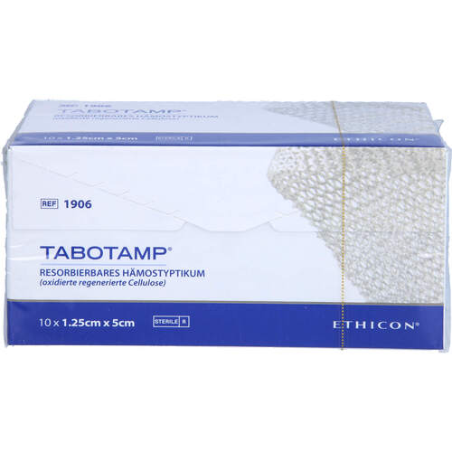 TABOTAMP Hämostyptikum 5x1.25cm, 10 Stk., Johnson & Johnson Medical GmbH