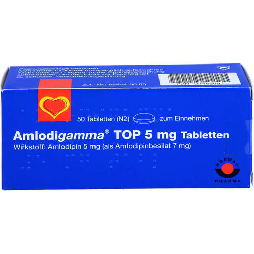AMLODIGAMMA TOP 5 mg Tabletten, 50 Stk., AAA - Pharma GmbH