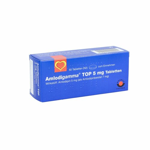 AMLODIGAMMA TOP 5 mg Tabletten, 50 Stk., AAA - Pharma GmbH
