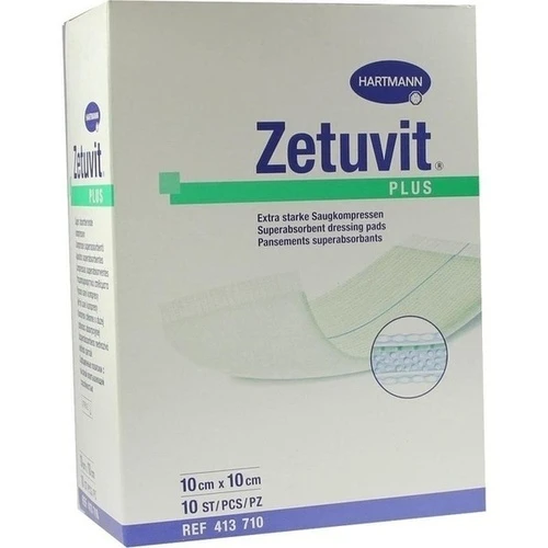 Zetuvit Plus extrastarke Saugkompr steril10x10cm, 10 Stk., Paul Hartmann AG