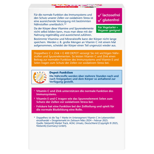Doppelherz C+Zink+E DEPOT, 40 Stk., Queisser Pharma GmbH & Co. KG