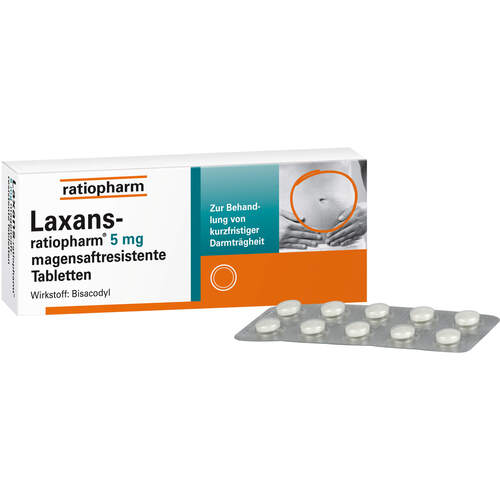 LAXANS-ratiopharm 5 mg magensaftres.Tabletten, 100 Stk., ratiopharm GmbH