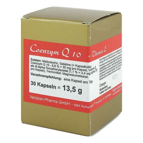 COENZYM Q10 Kapseln, 30 Stk., B&K Nutripharm GmbH