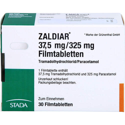 Zaldiar 37.5mg/325mg Filmtabletten, 30 Stk., Emra-Med Arzneimittel GmbH