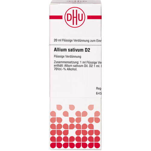 ALLIUM SATIVUM D 2, 20 ml, Dhu-Arzneimittel GmbH & Co. KG