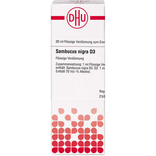 SAMBUCUS NIGRA D 3, 20 ml, Dhu-Arzneimittel GmbH & Co. KG SAMBUCUS NIGRA D 3, 20 ml, Dhu-Arzneimittel GmbH & Co. KG