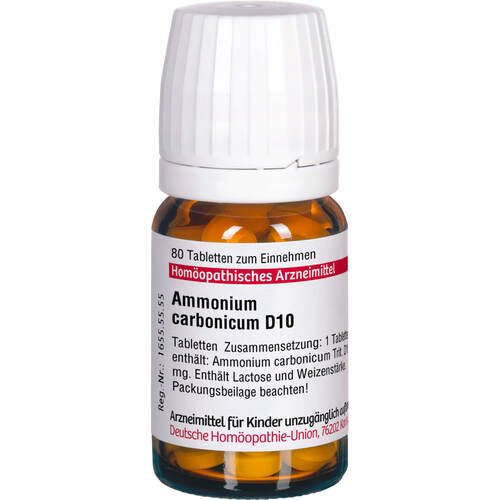 AMMONIUM CARBONICUM D 10 Tabletten, 80 Stk., DHU-Arzneimittel GmbH & Co. KG