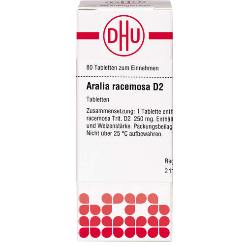 ARALIA RACEMOSA D 2 Tabletten, 80 Stk., DHU-Arzneimittel GmbH & Co. KG