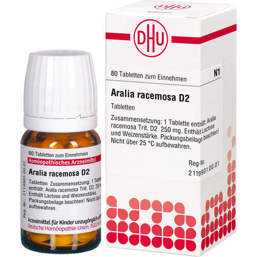 ARALIA RACEMOSA D 2 Tabletten, 80 Stk., DHU-Arzneimittel GmbH & Co. KG