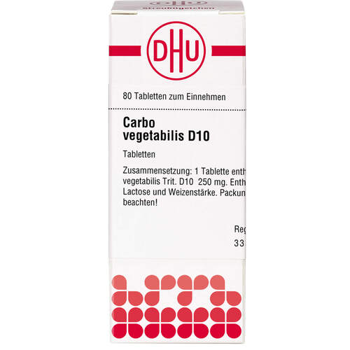 CARBO VEGETABILIS D 10 Tabletten, 80 Stk., DHU-Arzneimittel GmbH & Co. KG