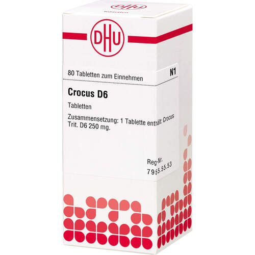 CROCUS D 6 Tabletten, 80 St, DHU-Arzneimittel GmbH & Co. KG