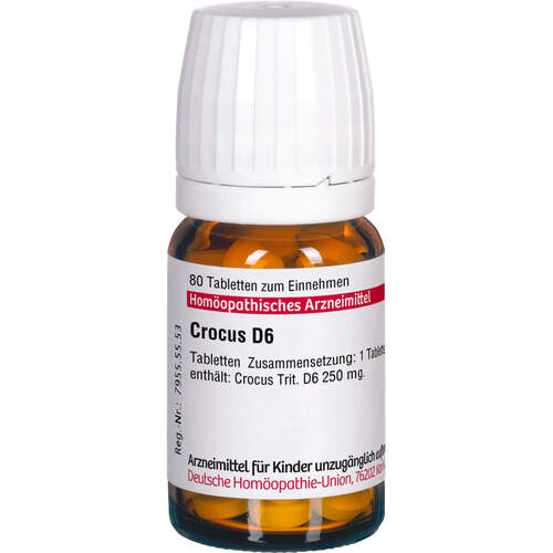 CROCUS D 6 Tabletten, 80 St, DHU-Arzneimittel GmbH & Co. KG