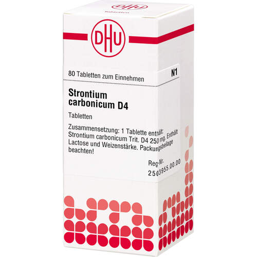 STRONTIUM CARBONICUM D 4 Tabletten, 80 St, DHU-Arzneimittel GmbH & Co. KG