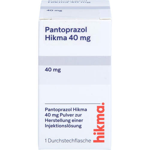 Pantoprazol Hikma 40 mg Plv. z. Herst. E. Inj.-Lsg, 1 Stk., Hikma Pharma GmbH