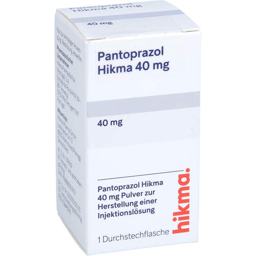 Pantoprazol Hikma 40 mg Plv. z. Herst. E. Inj.-Lsg, 1 Stk., Hikma Pharma GmbH