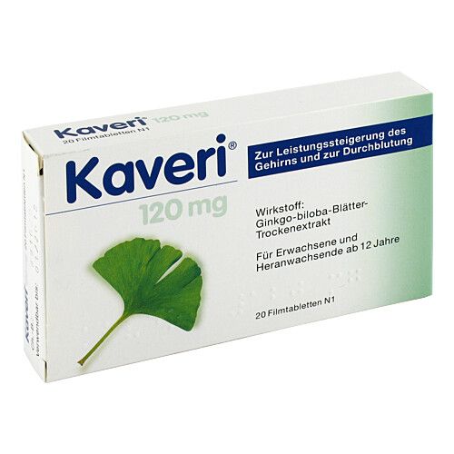 KAVERI 120 mg Filmtabletten, 20 Stk., KSK-Pharma Vertriebs AG