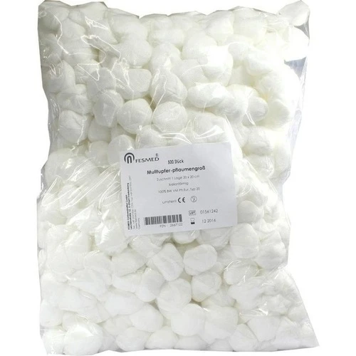 Mulltupfer 20x20cm unsteril ballonf. pflaumengroß, 500 Stk., Fesmed Verbandmittel GmbH