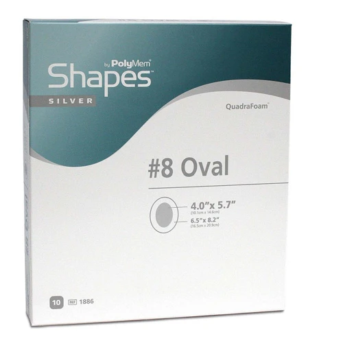 PolyMem Oval8 Sil Wund Pad m selbstk PU Fol10x14cm, 10 Stk., Mediset Clinical Products GmbH
