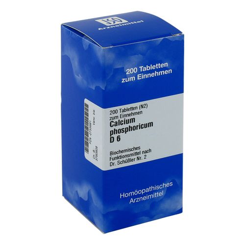 BIOCHEMIE 2 Calcium phosphoricum D 6 Tabletten, 200 Stk., ISO-Arzneimittel GmbH & Co. KG