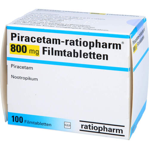 Piracetam-ratiopharm 800mg Filmtabletten, 100 Stk., ratiopharm GmbH