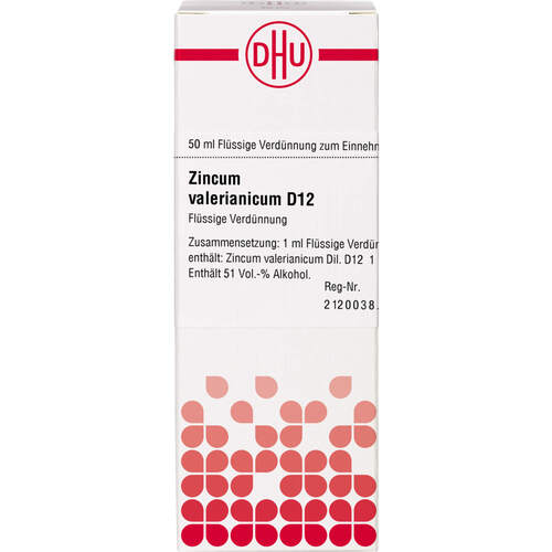 ZINCUM VALERIANICUM D 12 Dilution, 50 ml, DHU-Arzneimittel GmbH & Co. KG
