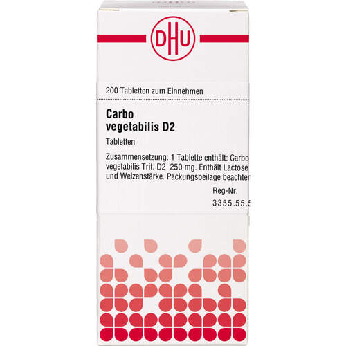 CARBO VEGETABILIS D 2 Tabletten, 200 Stk., DHU-Arzneimittel GmbH & Co. KG