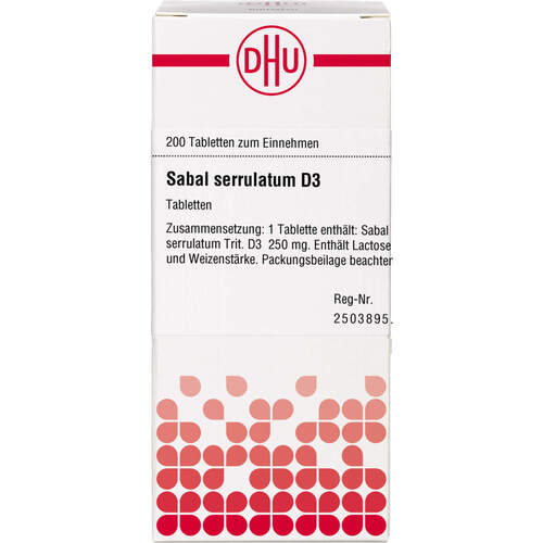 SABAL SERRULATUM D 3 Tabletten, 200 St, DHU-Arzneimittel GmbH & Co. KG