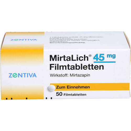 MirtaLich 45mg Filmtabletten, 50 ST, Zentiva Pharma GmbH