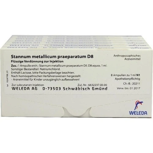 STANNUM MET PRAEP D 8, 48x1 ml, Weleda AG