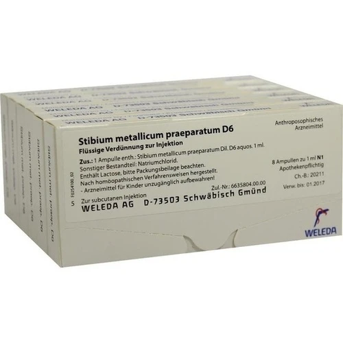 STIBIUM MET PRAEP D 6, 48x1 ml, Weleda AG
