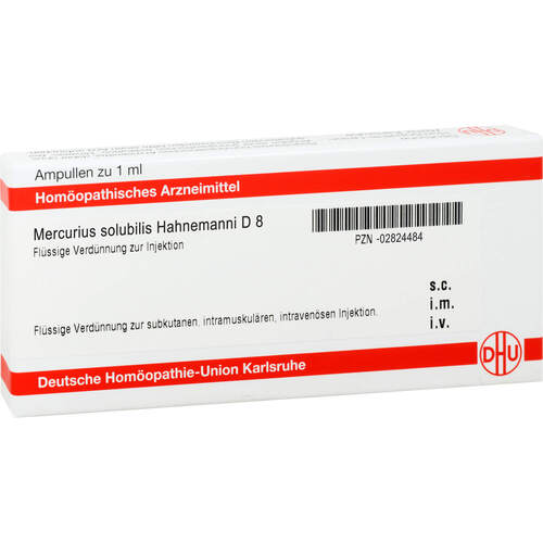 MERCURIUS SOLUBILIS Hahnemanni D 8 Ampullen, 10x1 ml, DHU-Arzneimittel GmbH & Co. KG