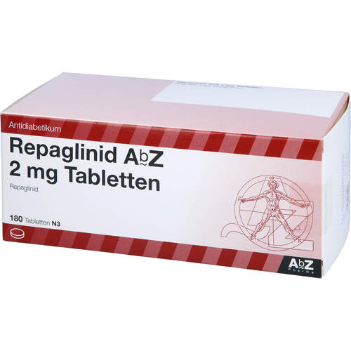 Repaglinid AbZ 2 mg Tabletten, 180 Stk., Abz Pharma GmbH