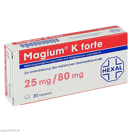 MAGIUM K forte Tabletten, 20 Stk., Hexal AG