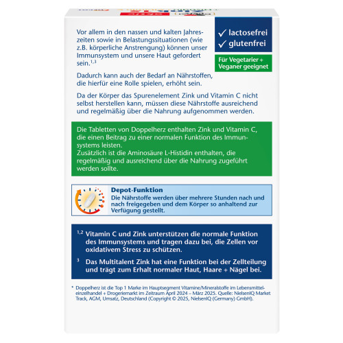 Doppelherz Zink 15mg + Histidin Depot, 30 Stk., Queisser Pharma GmbH & Co. KG Doppelherz Zink 15mg + Histidin Depot, 30 Stk., Queisser Pharma GmbH & Co. KG