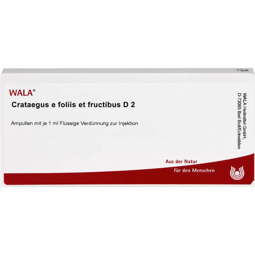 CRATAEGUS E FOL ET FRU D 2, 10x1 ml, Wala Heilmittel GmbH