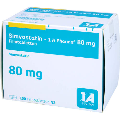 Simvastatin - 1 A Pharma 80 mg Filmtabletten, 100 ST, 1 A Pharma GmbH