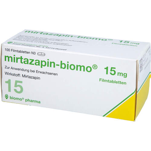 mirtazapin-biomo 15mg Filmtabletten, 100 ST, Biomo Pharma GmbH