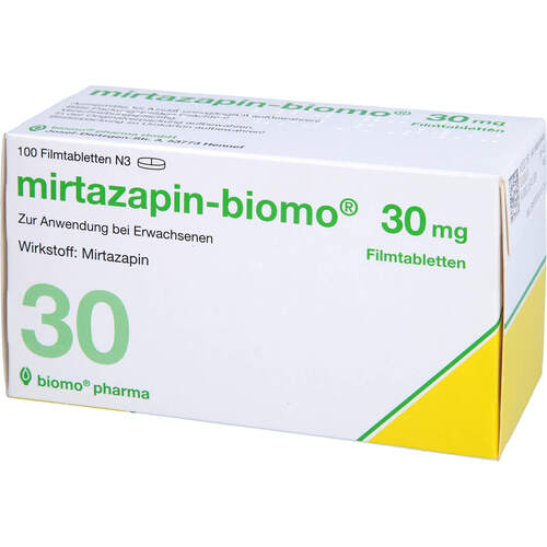 mirtazapin-biomo 30mg Filmtabletten, 100 Stk., Biomo Pharma GmbH