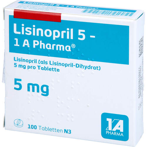 Lisinopril 5 - 1 A Pharma, 100 Stk., 1 A Pharma GmbH