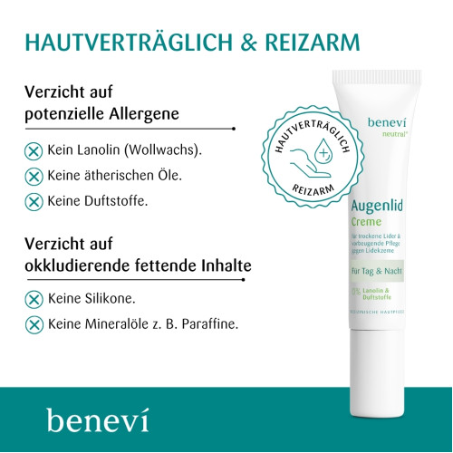 Benevi Neutral Augenlid-Creme, 15 ml, Dermaportal dp GmbH