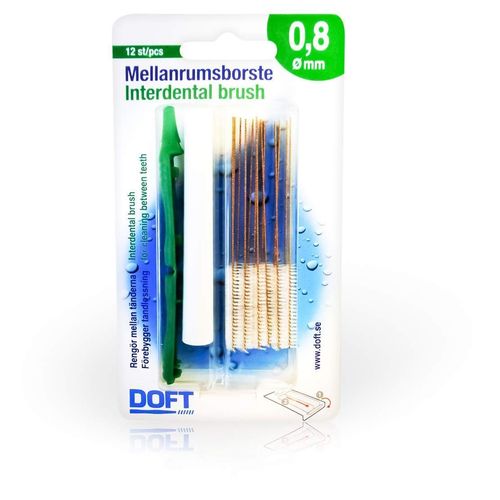 Interdentalb&uuml;rste 0.8 mit Wechselgriff Doft, 12 Stk., Axisis GmbH